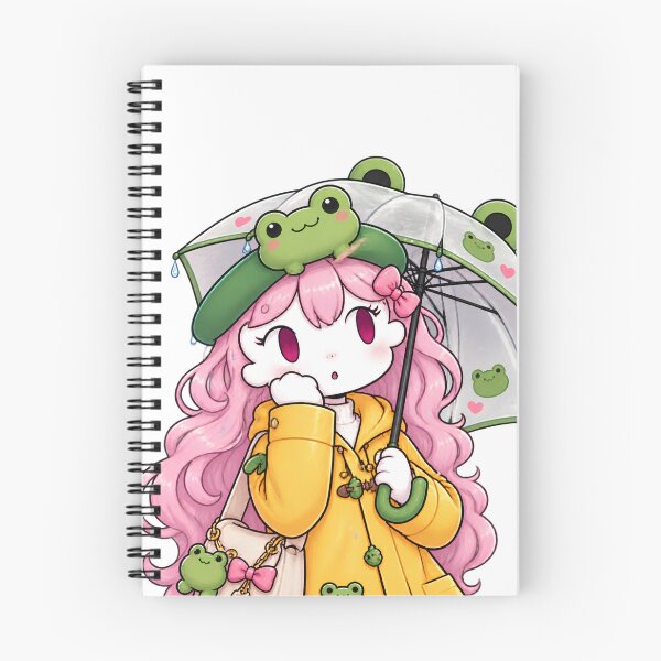 Item preview, Kawaii Frog Girl Rainy Day designed and sold by SweetMascot.