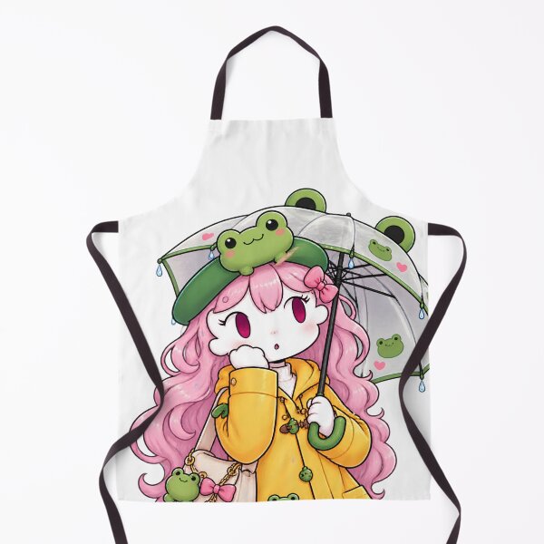 Item preview, Kawaii Frog Girl Rainy Day designed and sold by SweetMascot.