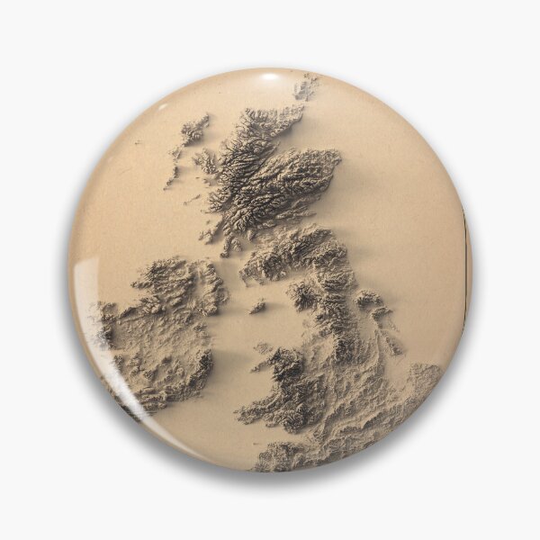 Item preview, United Kingdom UK and Ireland Relief 3D Map digitally-rendered designed and sold by ThinkAboutMaps.