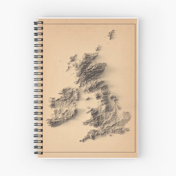 Item preview, United Kingdom UK and Ireland Relief 3D Map digitally-rendered designed and sold by ThinkAboutMaps.