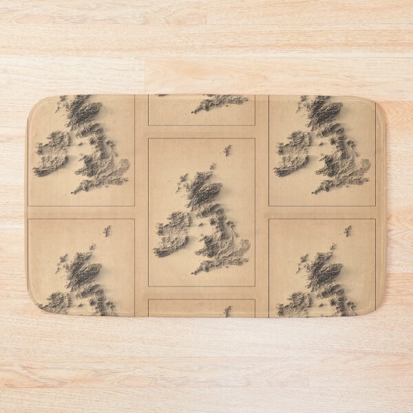 Item preview, United Kingdom UK and Ireland Relief 3D Map digitally-rendered designed and sold by ThinkAboutMaps.