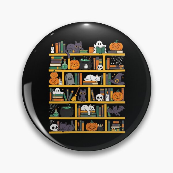 Item preview, Halloween Library Cute Pumpkin Cat Jack O Lantern designed and sold by CampfieldliArts.