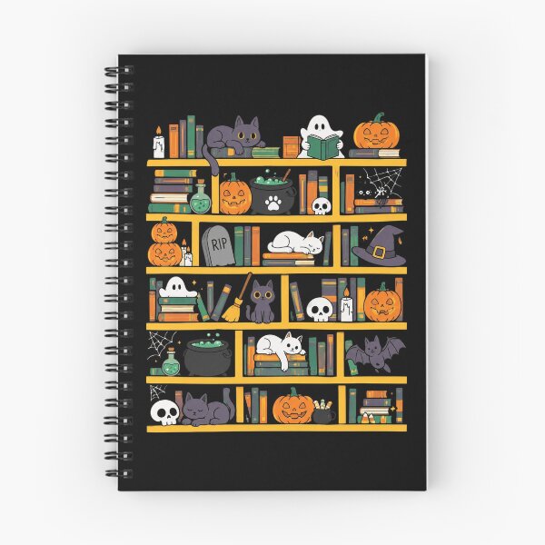 Item preview, Halloween Library Cute Pumpkin Cat Jack O Lantern designed and sold by CampfieldliArts.