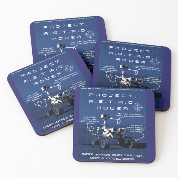 Item preview, Space Robot Blueprint - Mars Exploration Rover Tech Graphic designed and sold by YajadApparel.