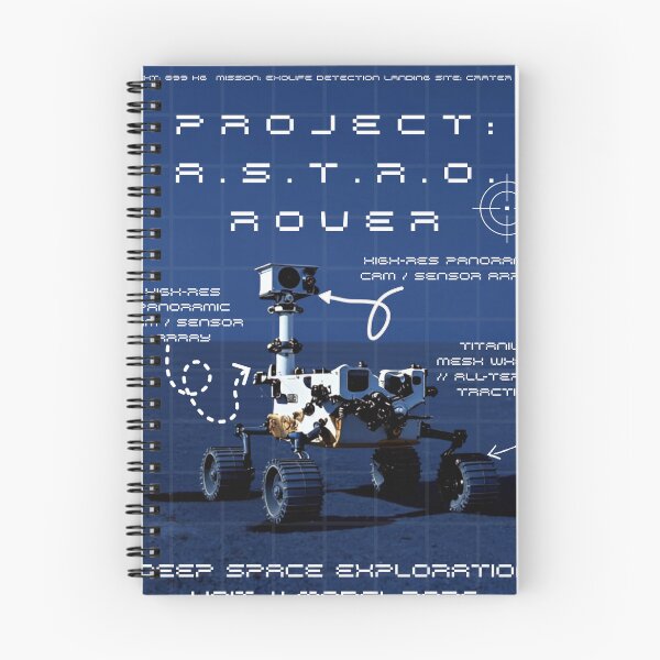 Item preview, Space Robot Blueprint - Mars Exploration Rover Tech Graphic designed and sold by YajadApparel.