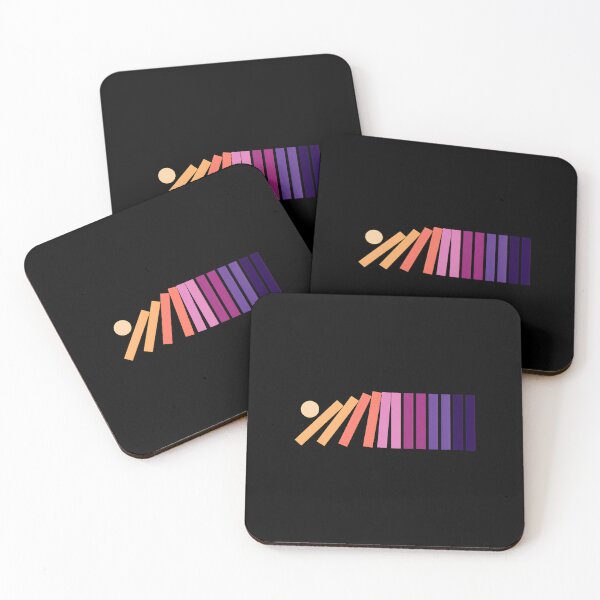 Item preview, Falling Blocks Gradient Sunset Minimalist designed and sold by lasopent.