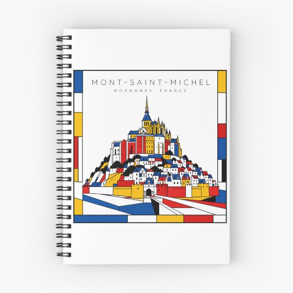 Item preview, Mont-Saint-Michel Abbey Normandy Mondrian Style 3D Poster designed and sold by CMYKStudio.