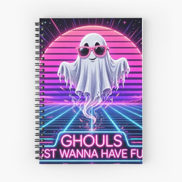 Item preview, Ghouls Just Wanna Have Fun Shirt – Retro 80s Neon Ghost Tee designed and sold by KERK Art and Design.