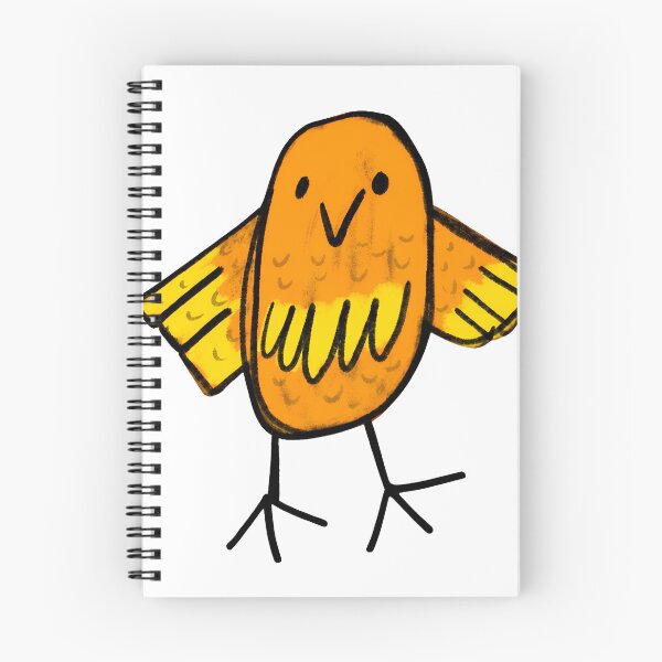 Item preview, Cute Orange Bird Whimsical Doodle Art designed and sold by waverlytamsin.
