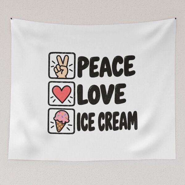 Item preview, Peace Love Ice Cream  designed and sold by CelidaBonde.