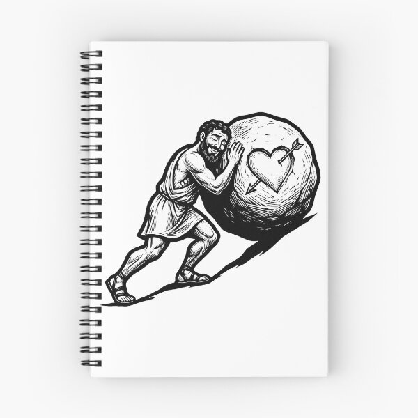 Item preview, Delulu Sisyphus In Love With His Boulder designed and sold by Atalha.