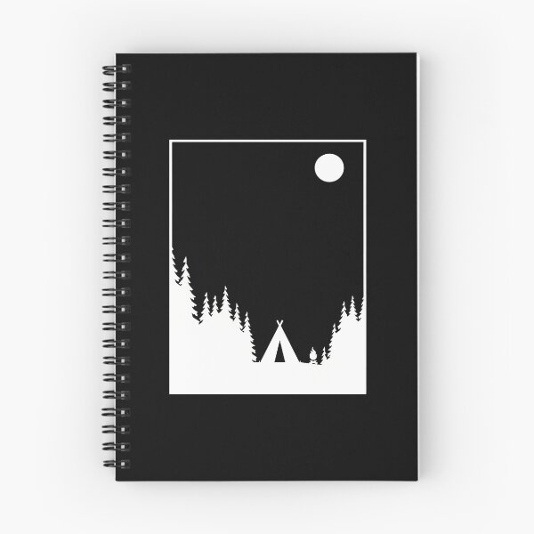 Item preview, Forest Campsite Night Moon Silhouette Design designed and sold by fetzrolfs.