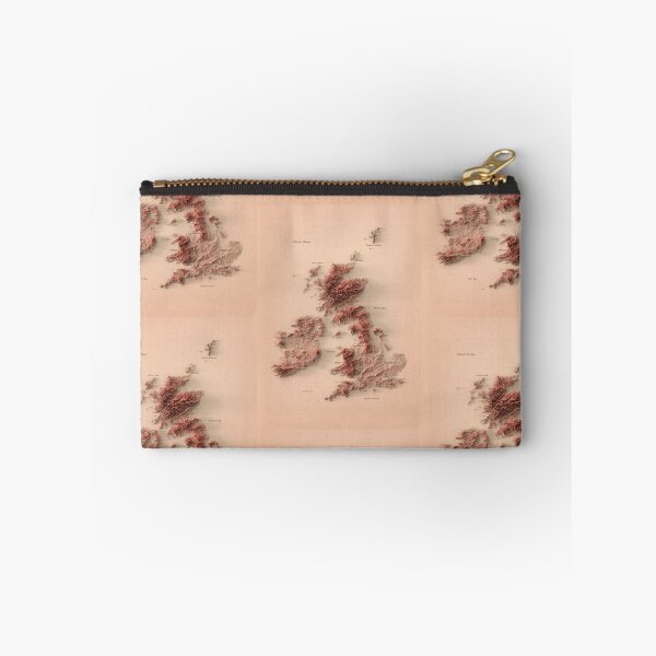 Item preview, British Isles and Ireland Labeled Relief 3D Map digitally-rendered designed and sold by ThinkAboutMaps.