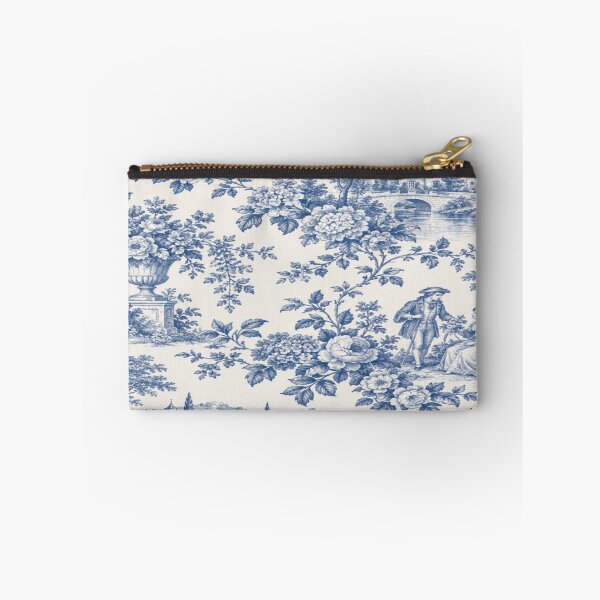 Item preview, Toile de Jouy Fleurie Pattern in Blue designed and sold by jjagani.