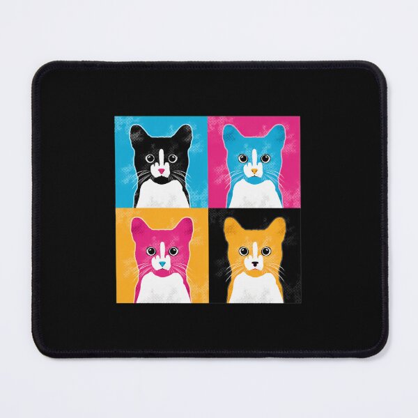 Item preview, Four Cats Pop Art Grid designed and sold by helencacu.