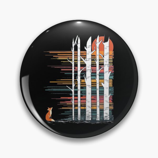 Item preview, Fox and Birch Forest Sunset Art designed and sold by wyrichbosle.