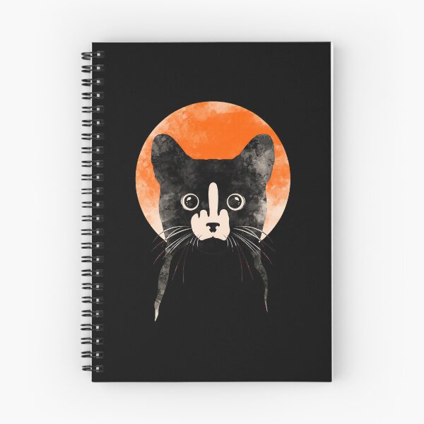 Item preview, Funny Cat Middle Finger Orange Circle Graphic designed and sold by bezaperina.