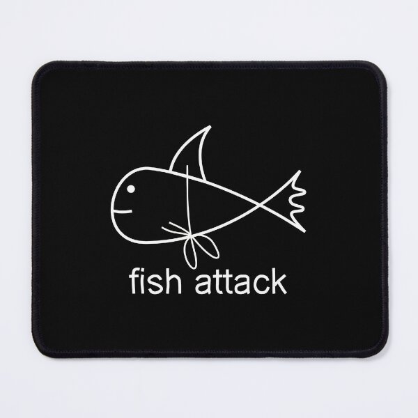Item preview, Funny Fish Attack Line Art Design designed and sold by andrasmar.