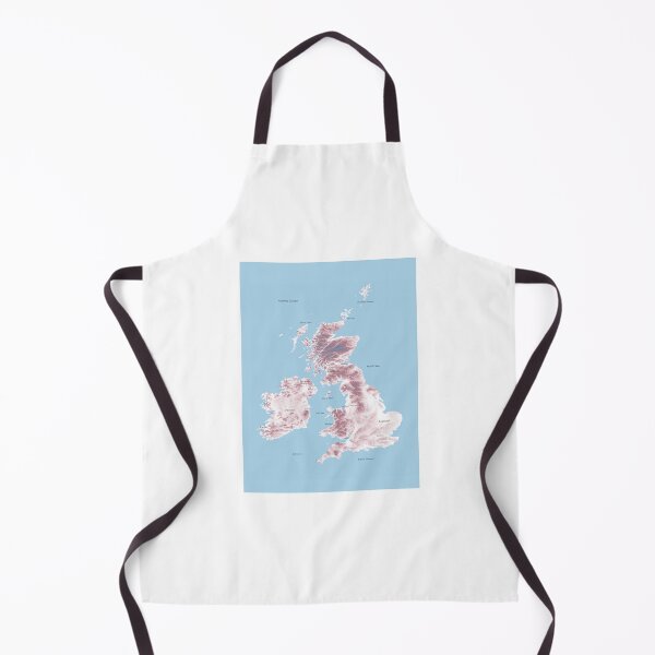 Item preview, British Isles and Ireland Labeled Relief 3D Map digitally-rendered designed and sold by ThinkAboutMaps.