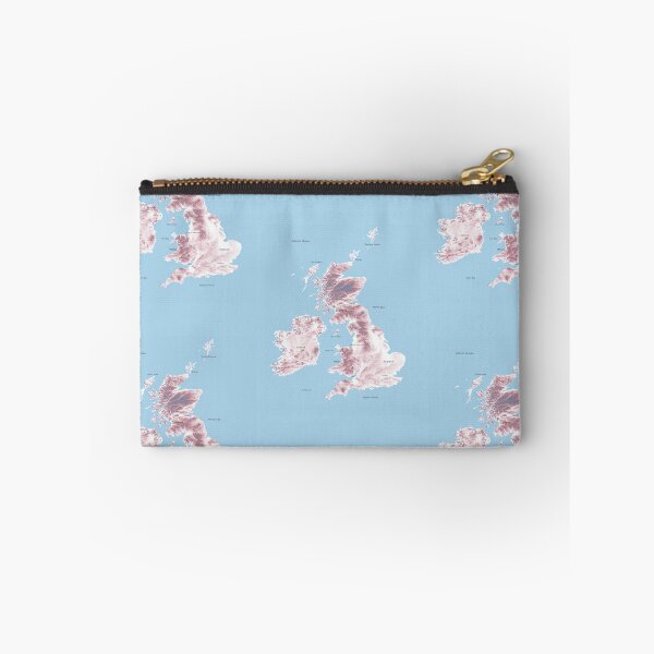 Item preview, British Isles and Ireland Labeled Relief 3D Map digitally-rendered designed and sold by ThinkAboutMaps.