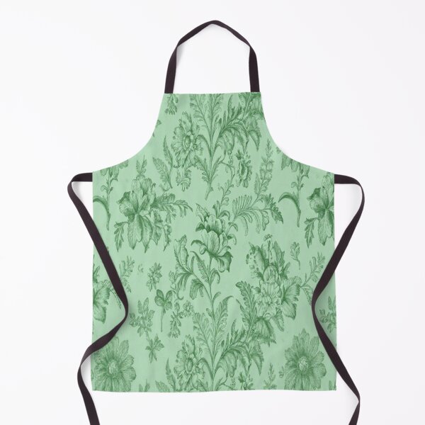 Item preview, Toile de Jouy Fleurie Pattern in Green designed and sold by jjagani.