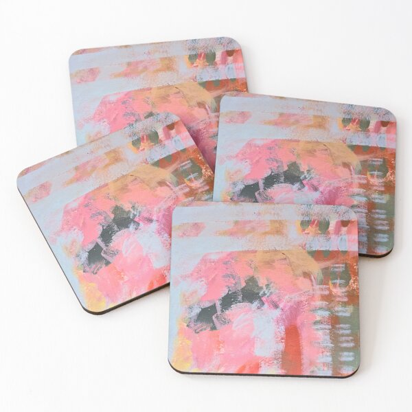 Item preview, Soft warm abstract - pinks, corals, yellows and green. designed and sold by NathalieLeRiche.