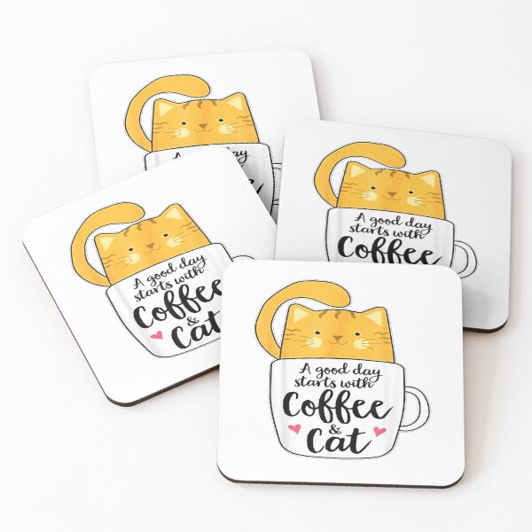 Item preview, A Good Day Starts With Coffee And Cat T-Shirt designed and sold by SAK7.
