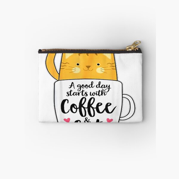 Item preview, A Good Day Starts With Coffee And Cat T-Shirt designed and sold by SAK7.