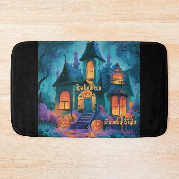 Item preview, Vibrant Spooky Manor Glowing Orange Windows Art designed and sold by CaryReinger.