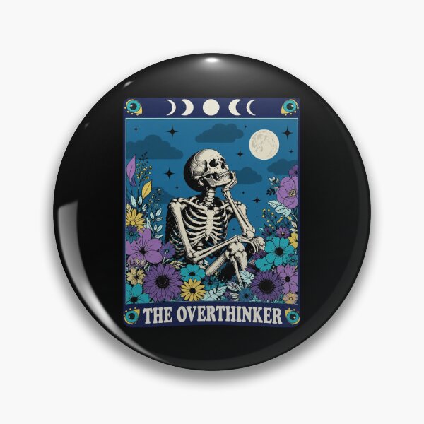Item preview, Funny Tarot Card With Skeleton The Overthinker designed and sold by Mckenna165.