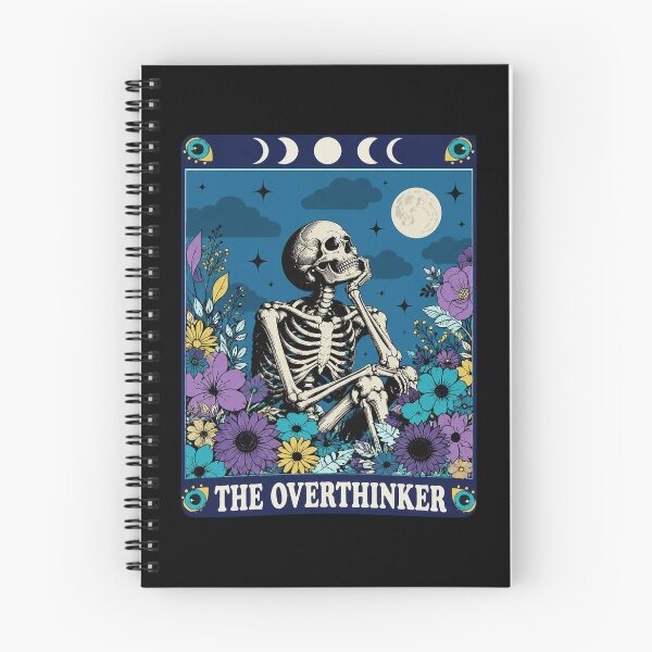 Item preview, Funny Tarot Card With Skeleton The Overthinker designed and sold by Mckenna165.