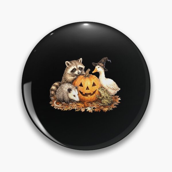 Item preview, Woodland Animals with Jack O Lantern Pumpkin for Halloween designed and sold by MiALopezArt.