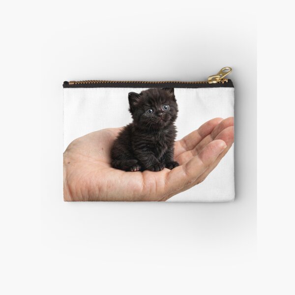 Item preview, Tiny Black Kitten Sitting In My Hand - Cute Playing Moment designed and sold by ThePrintArt.