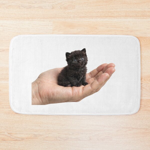 Item preview, Tiny Black Kitten Sitting In My Hand - Cute Playing Moment designed and sold by ThePrintArt.