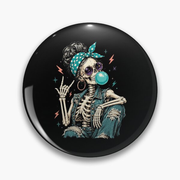 Item preview, Cool Retro Skeleton Blowing Bubblegum Peace Sign designed and sold by Mckenna165.