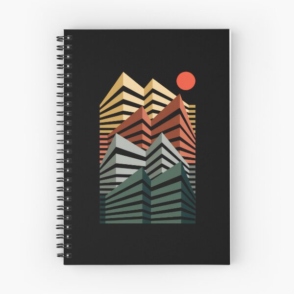 Item preview, Geometric Cityscape Sun Retro Abstract Art designed and sold by sotospor.