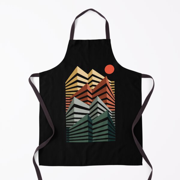 Item preview, Geometric Cityscape Sun Retro Abstract Art designed and sold by sotospor.