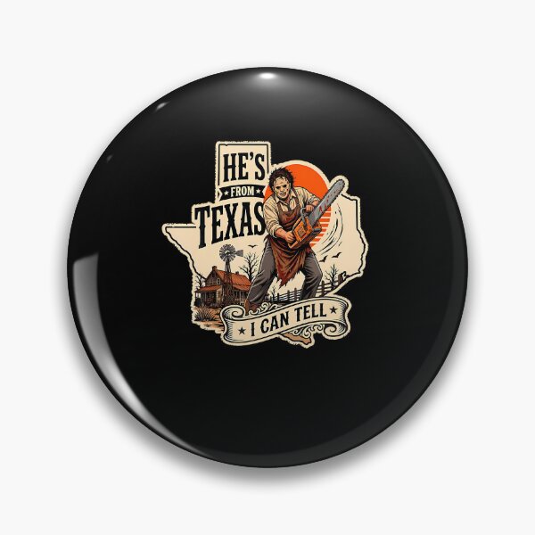 Item preview, Hes From Texas I Can Tell Chainsaw Horror Halloween designed and sold by RealestInternet.