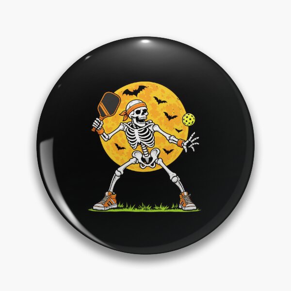 Item preview, Funny Halloween Pickleball Skeleton Art designed and sold by elderberry.