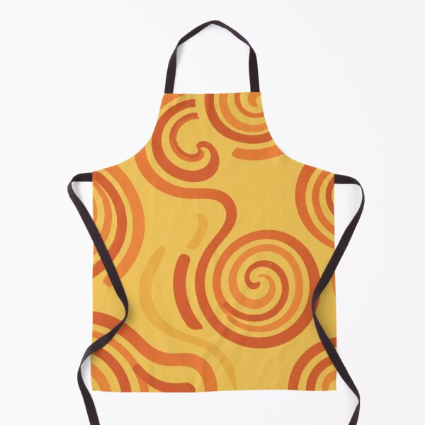 Item preview, 70s Groovy Wavy Swirls in Rust Orange and Mustard Yellow designed and sold by jjagani.
