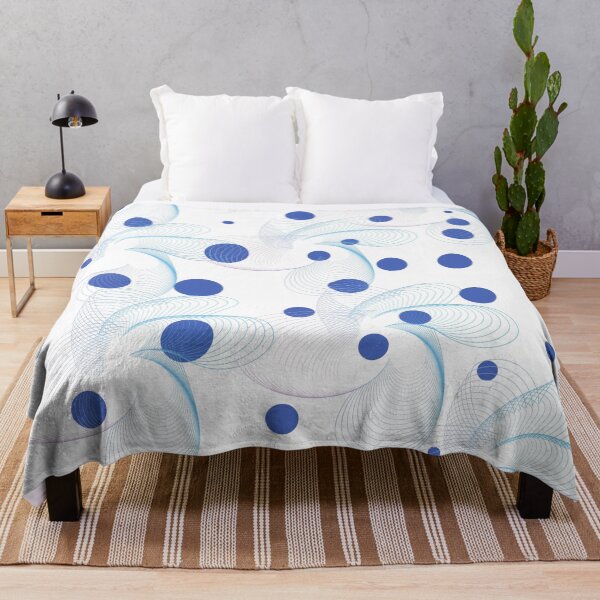 Item preview, Abstract Blue Spirograph Geometric Floral Pattern designed and sold by RAJASWARSTORE.