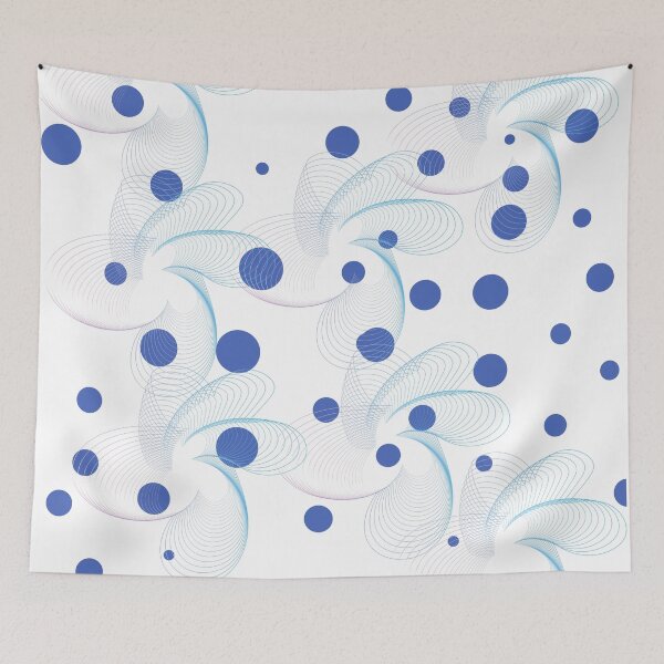 Item preview, Abstract Blue Spirograph Geometric Floral Pattern designed and sold by RAJASWARSTORE.