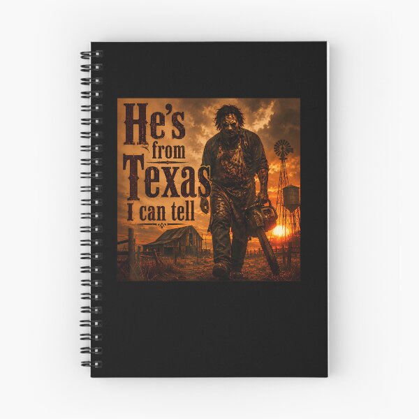 Item preview, He'S From Texas I Can Tell Halloween Chainsaw Horror designed and sold by RealestInternet.