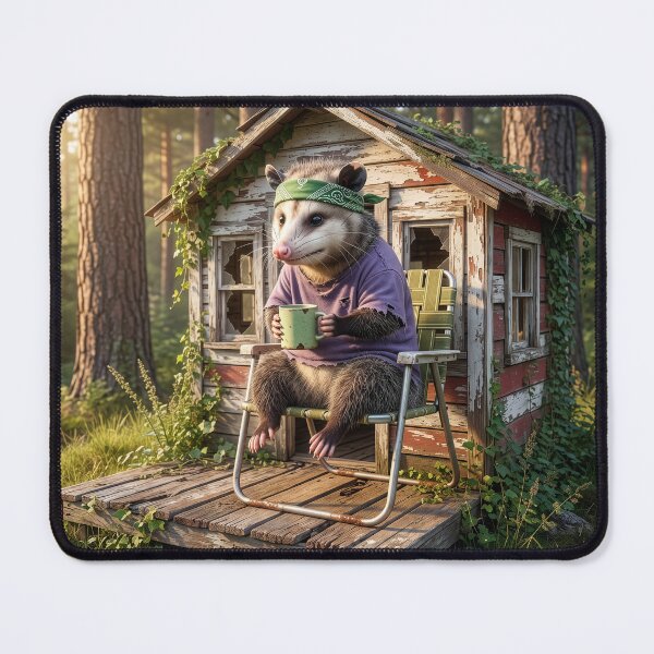 Item preview, Relaxed Virginia Opossum Has Coffee in Peace designed and sold by Tridentulus.