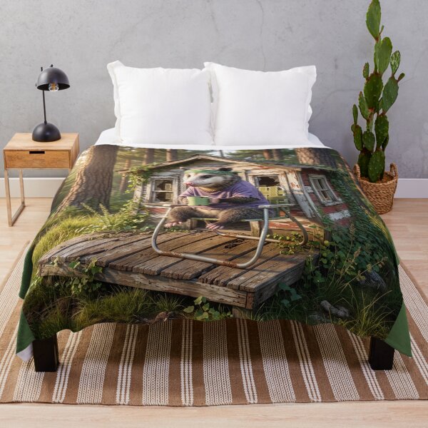 Item preview, Relaxed Virginia Opossum Has Coffee in Peace designed and sold by Tridentulus.