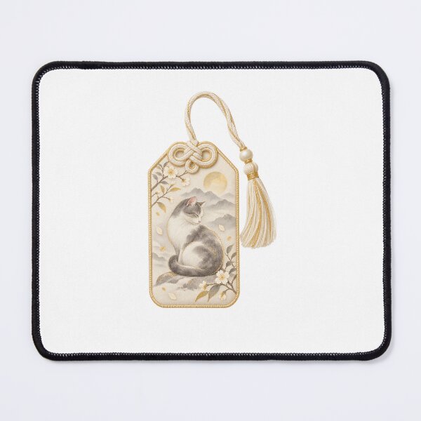 Item preview, Quiet Cat Japanese Omamori Style Charm Sticker designed and sold by LuminaKage.