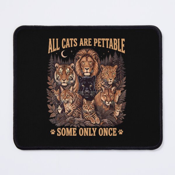 Item preview, Funny All Cats Are Pettable Some Only Once Wild Vintage  designed and sold by RealestInternet.