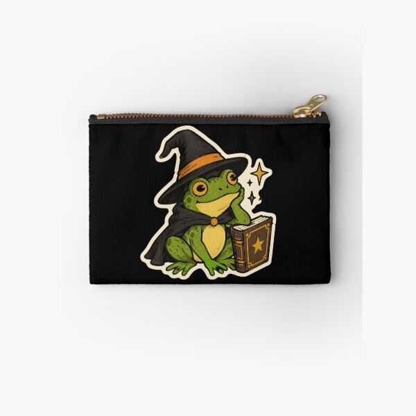 Item preview, Magical Toad With Hat And Wand Cute Frog Witch designed and sold by AmayaSingleton.