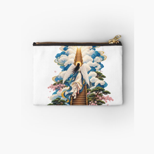 Item preview, The Stairway to Eternity – Mystical Ukiyo-e Angel and Celestial Path designed and sold by Substance_life.