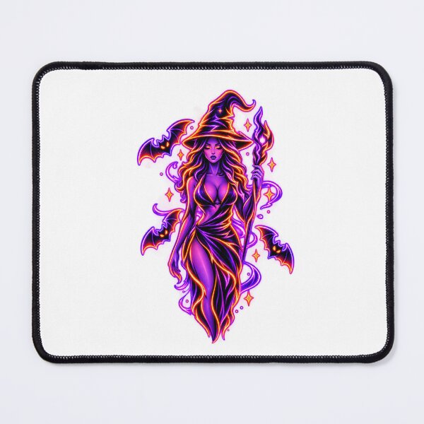 Item preview, Neon Witch and Bats Halloween designed and sold by QuiteOrbit.